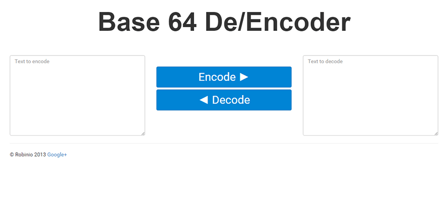 Screenshot of base64 converter project